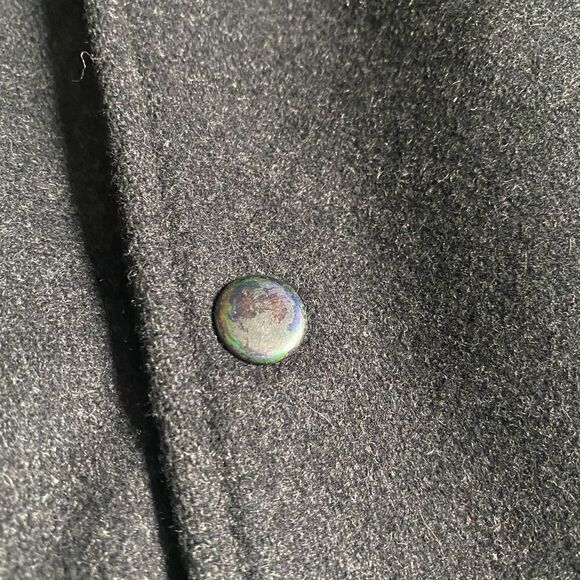 J Crew Coat Snap Down Wool Nylon Winter Lined Pockets Professional Mens Sz Large - Picture 10 of 11